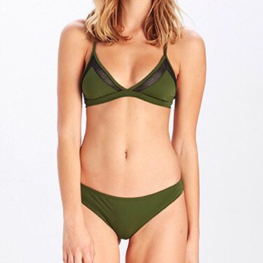 Young & Reckless Army Green XS Bikini Set